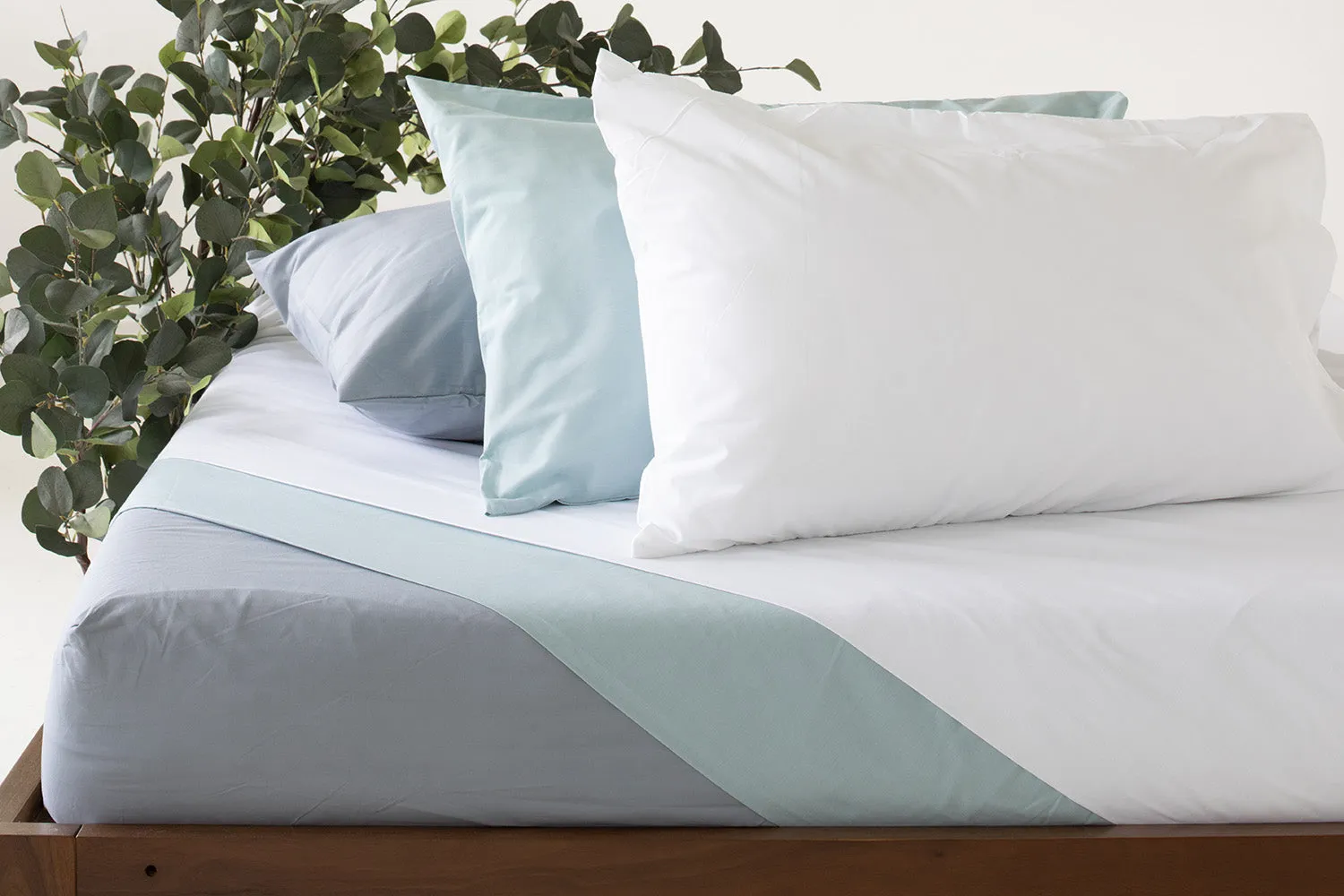 180 Thread Count Fitted Sheet | Duck Egg | King