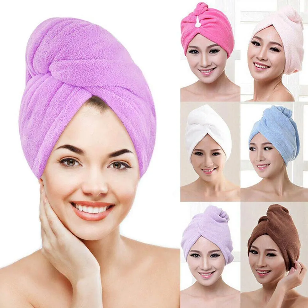 1PC Magic Microfiber Quick Drying Hair Turban