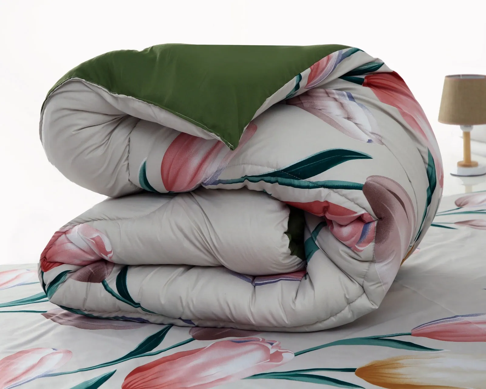 8 PCs Winter Comforter Set- Tulip