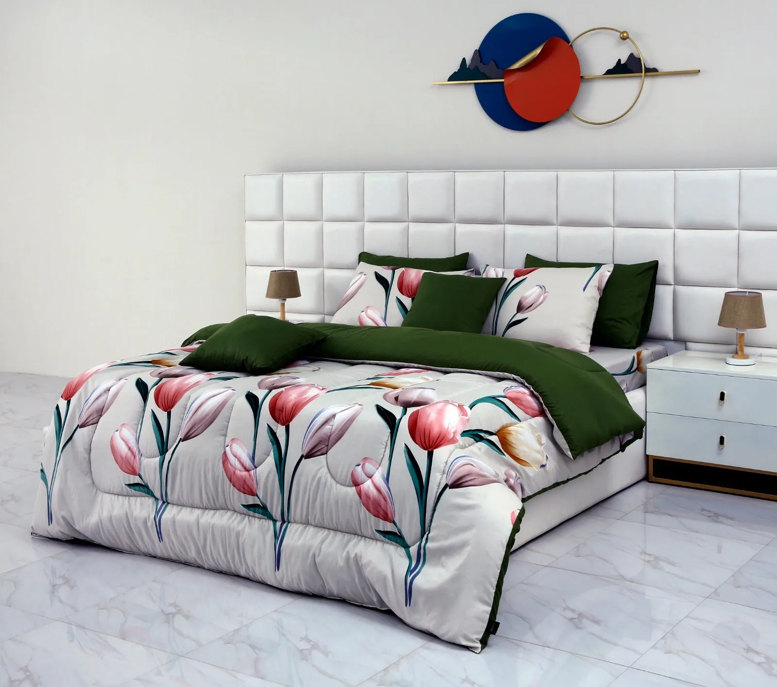 8 PCs Winter Comforter Set- Tulip