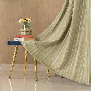 Aari Collection Embriodered Sheer Curtains, 40-50% Light Filtering Curtains - Pack of 2 - Vertical Weaves Sage Green