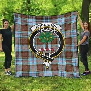 Anderson Ancient Tartan Quilt with Family Crest