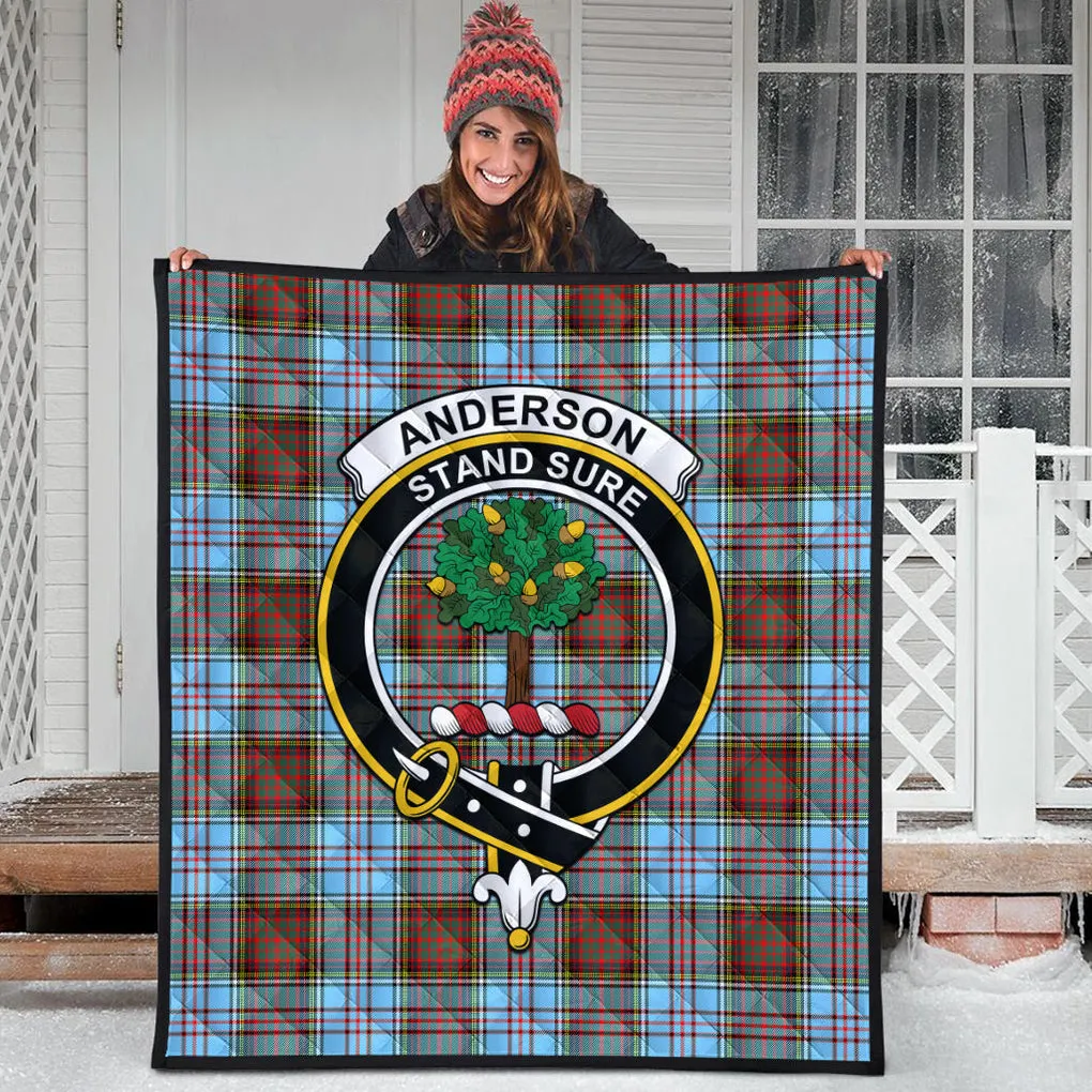 Anderson Ancient Tartan Quilt with Family Crest