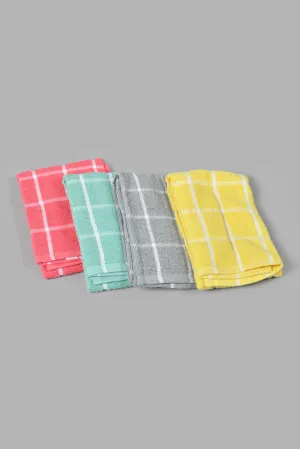 Assorted Checkered Kitchen Towel (4 Piece)