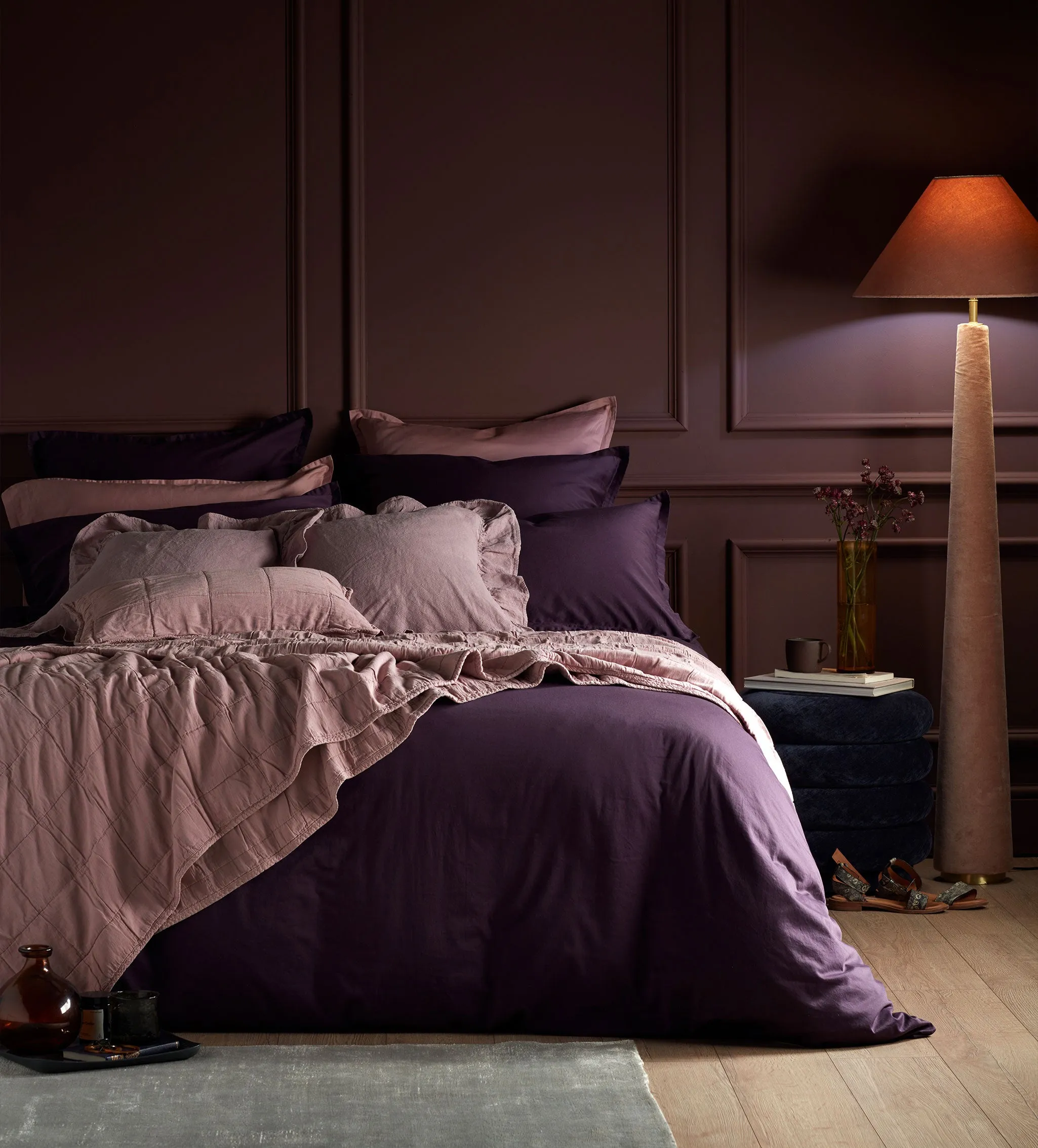 Aubergine Super Soft 100% Cotton Fitted Sheet