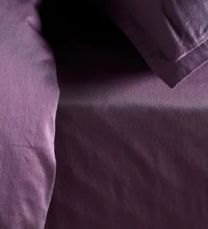 Aubergine Super Soft 100% Cotton Fitted Sheet