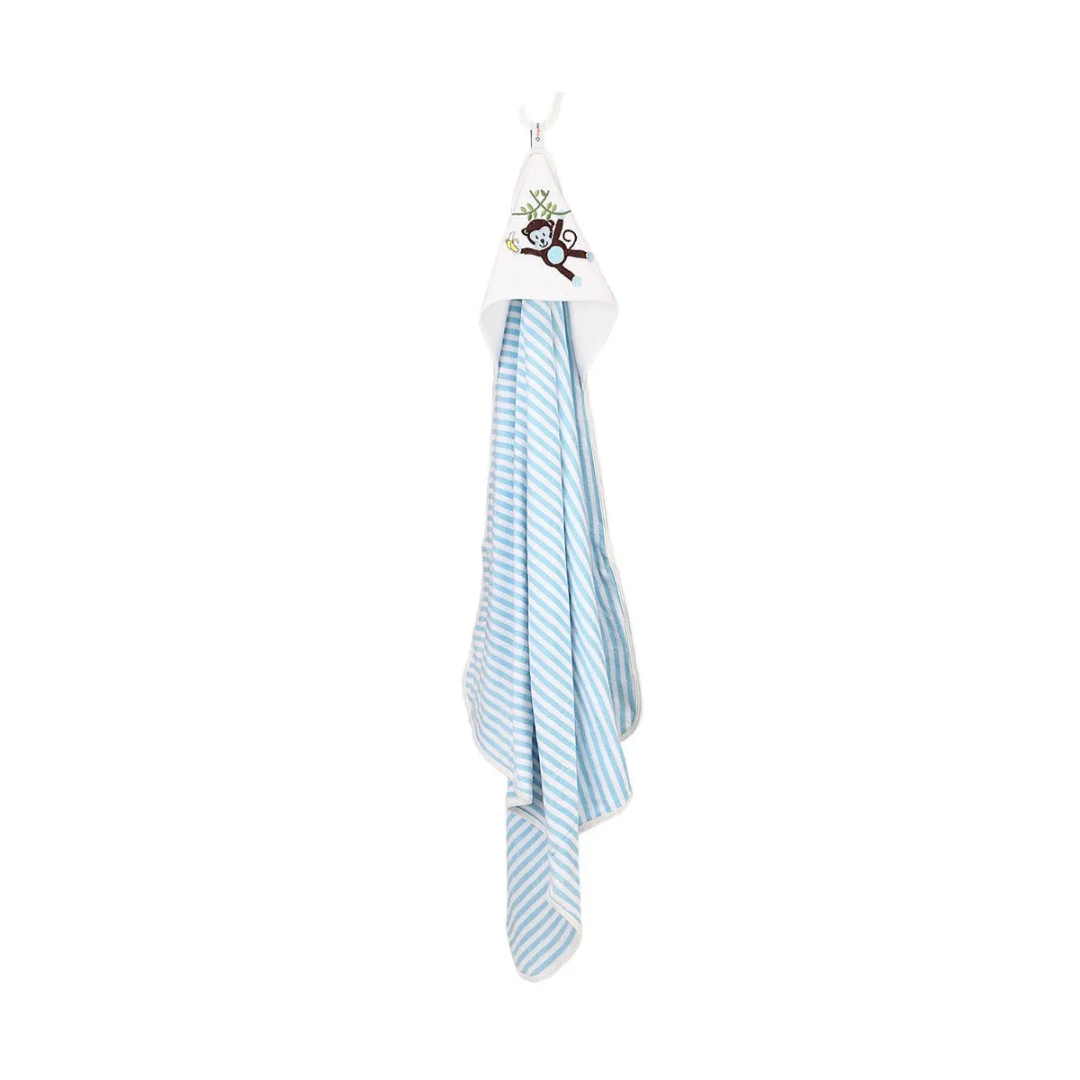 Baby Hooded Towel - Dual Layered - Blue Stripes