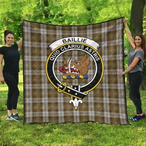 Baillie Dress Tartan Quilt with Family Crest