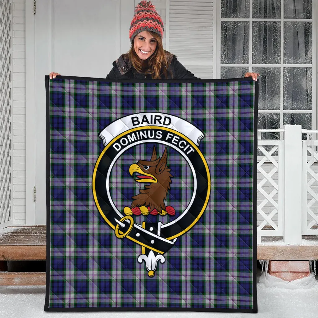 Baird Dress Tartan Quilt with Family Crest