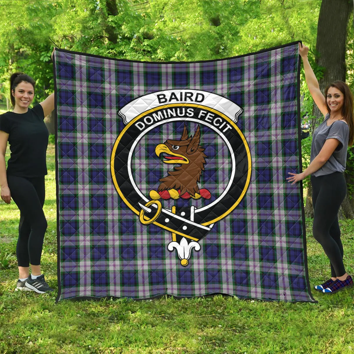 Baird Dress Tartan Quilt with Family Crest