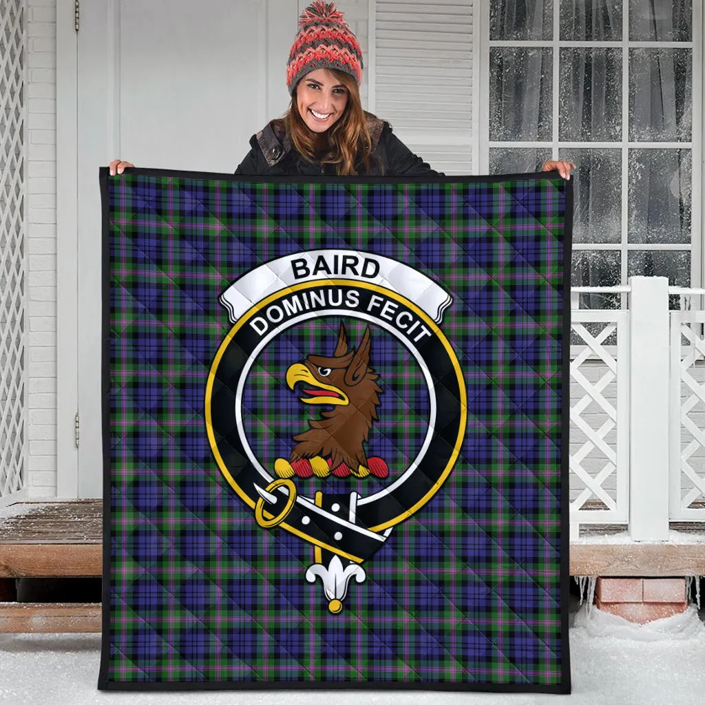 Baird Modern Tartan Quilt with Family Crest