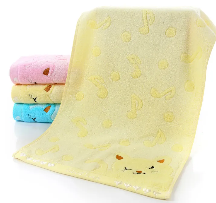 Bamboo Fiber Kitten Face Bath Towels