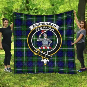 Bannerman Tartan Quilt with Family Crest