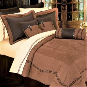 Barbed Wire Western Bedding - Tan