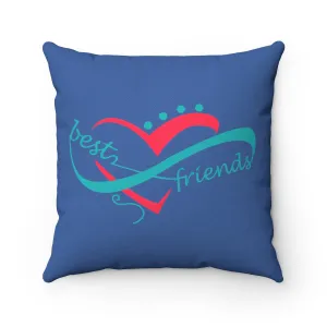 Best Friends Infinity "Blue" Square Pillow (20 X 20)