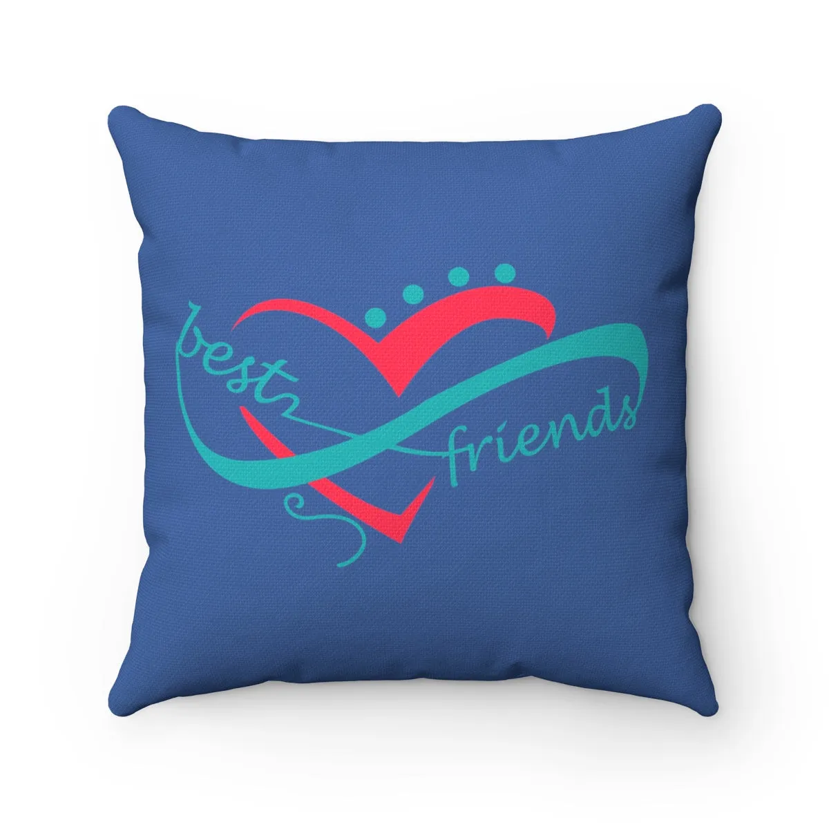 Best Friends Infinity "Blue" Square Pillow (20 X 20)