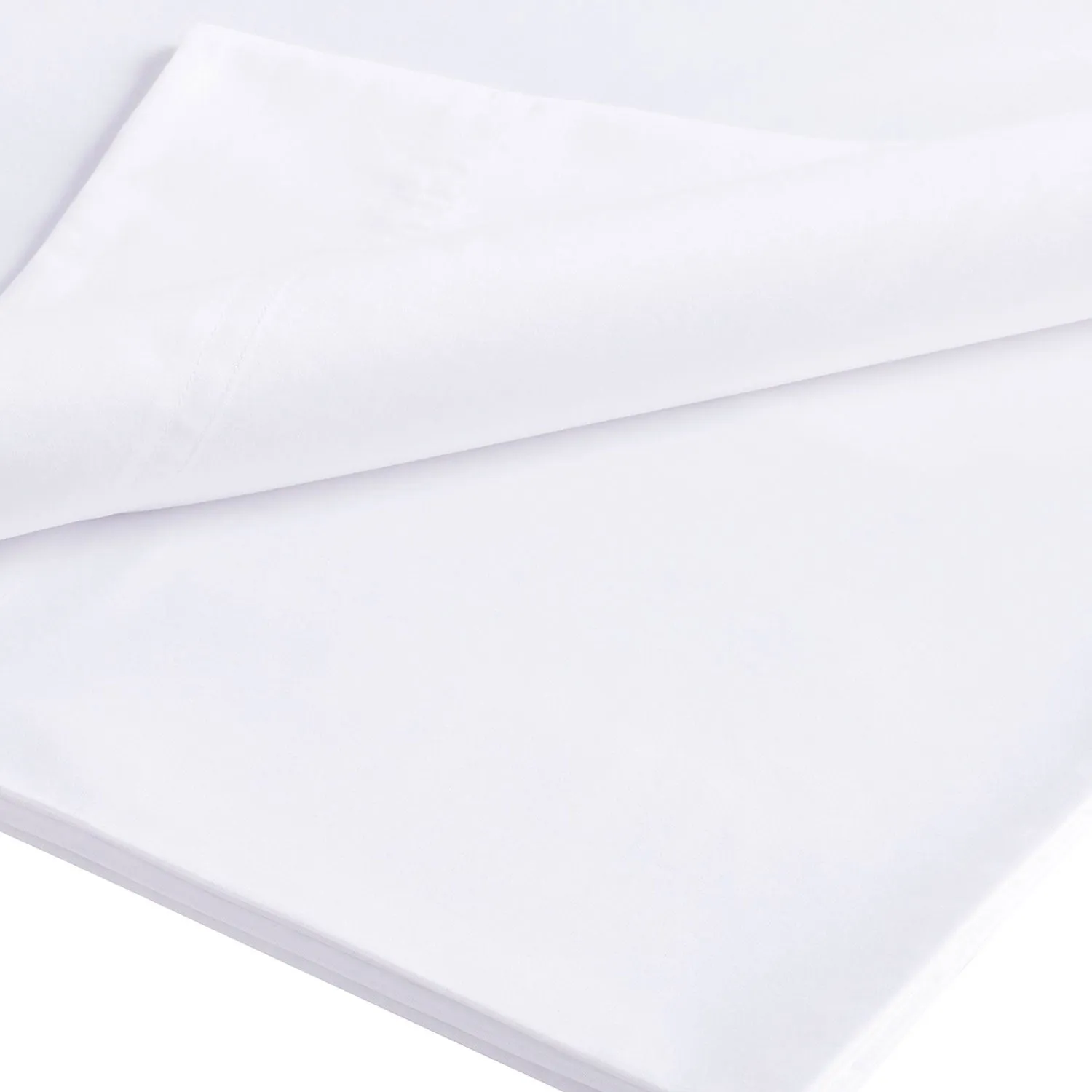 Bianca White 800TC Cotton Sateen Flat Sheet