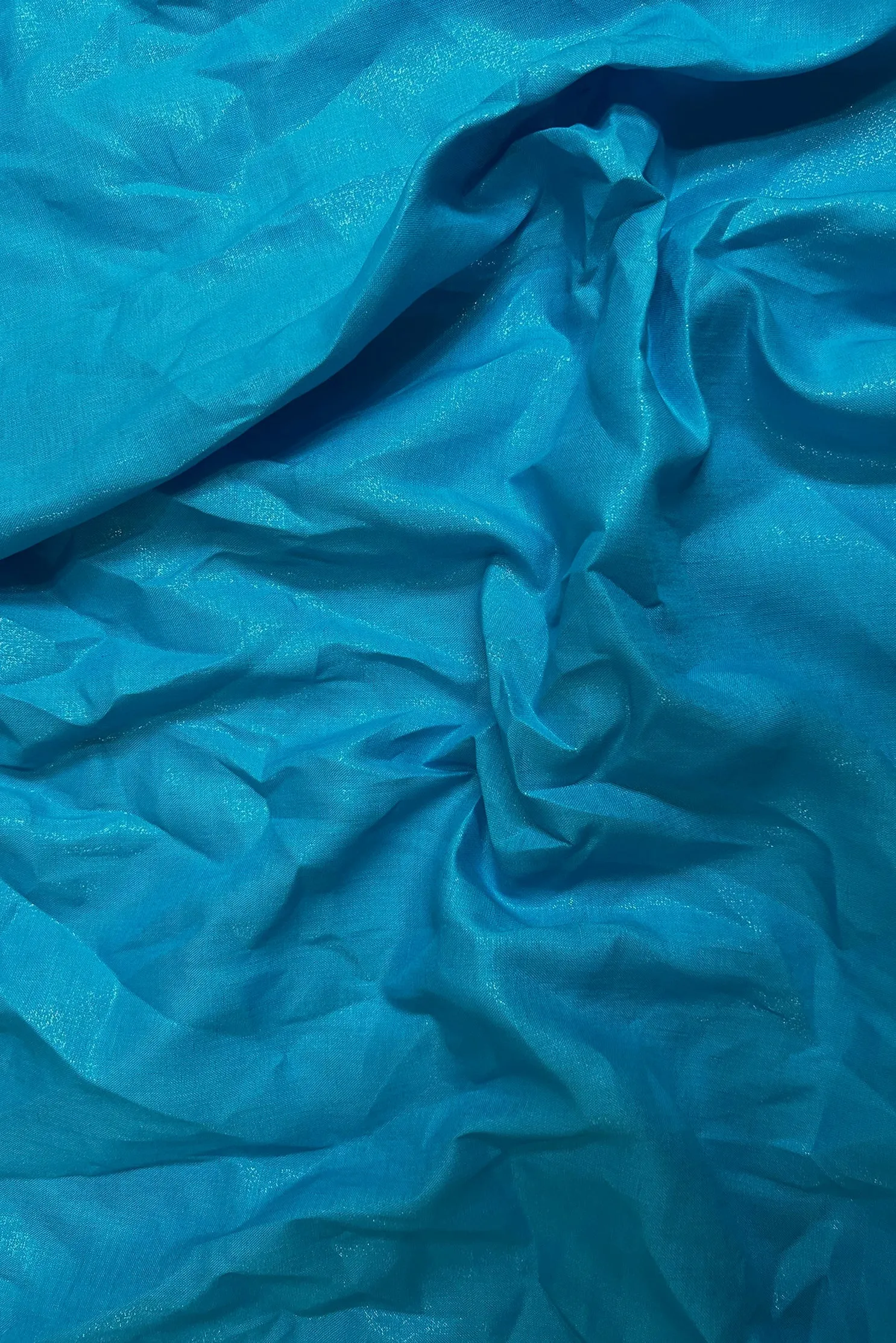 Blue Metallic Linen