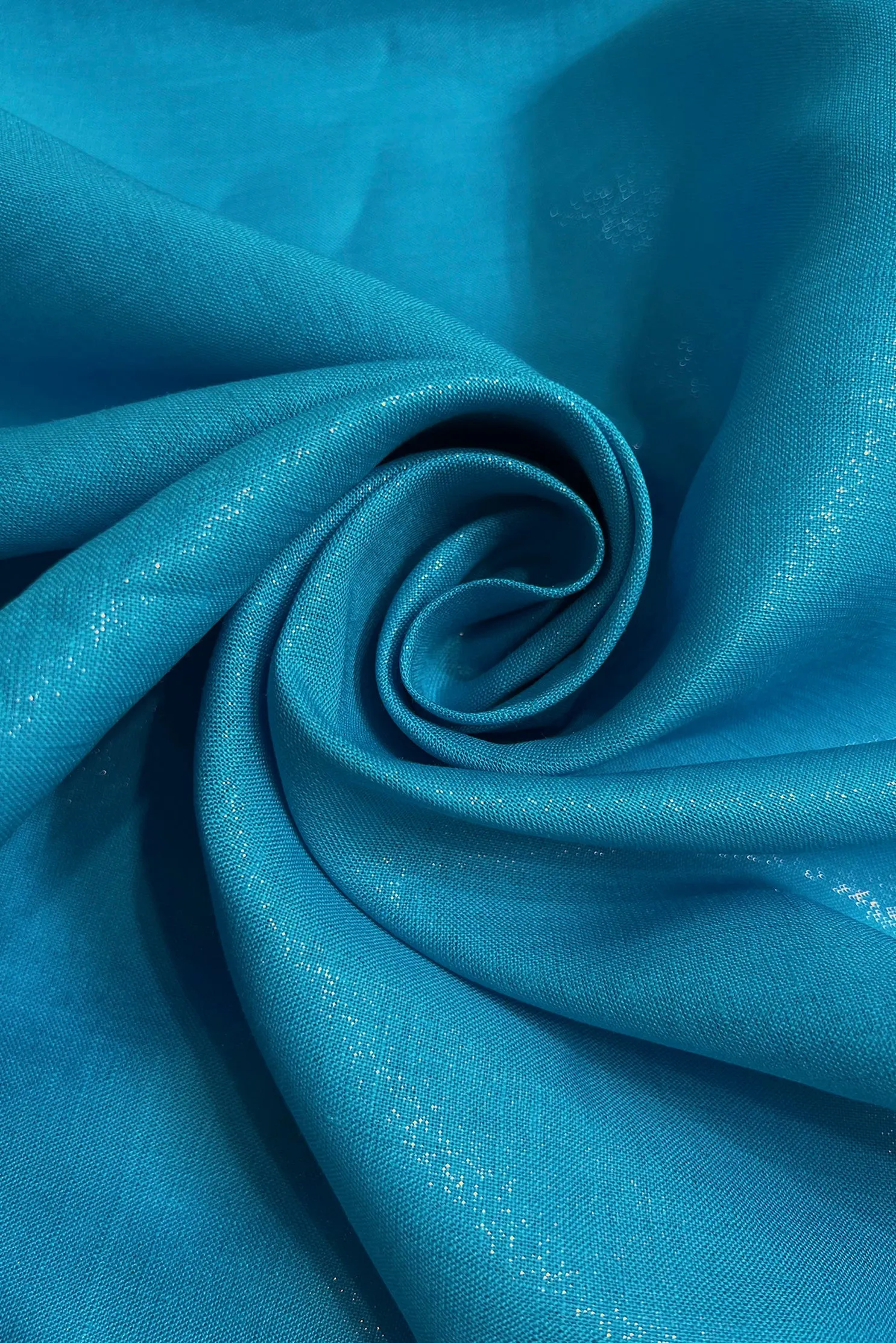 Blue Metallic Linen