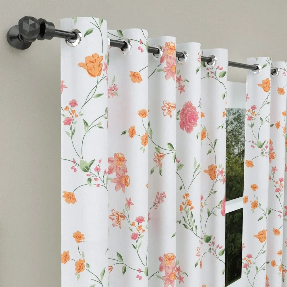 Blush in the sky white Curtain Set