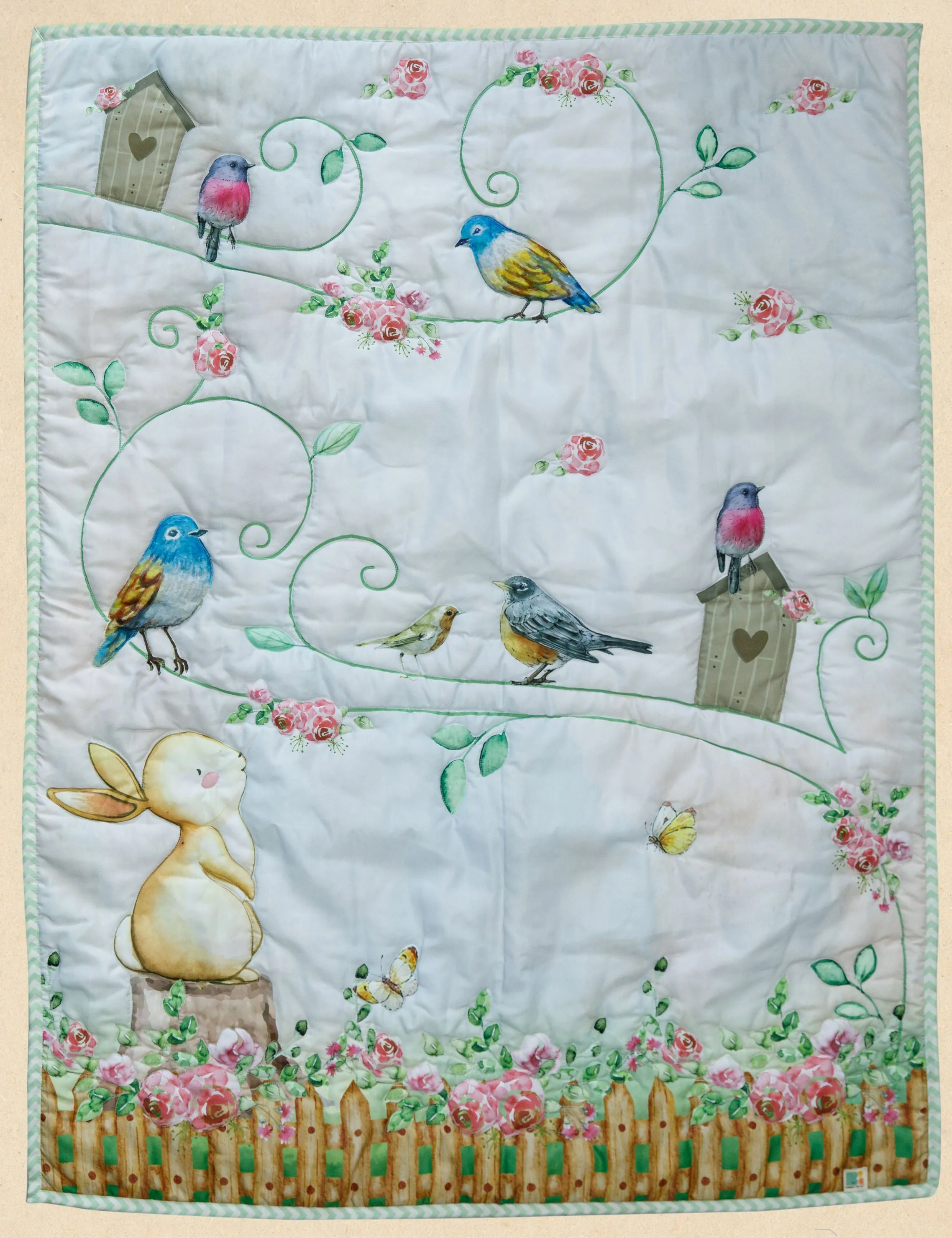 Bouncing Bunny & Birds Quilt