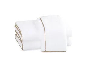 Cairo Towels in White with Linen by Matouk