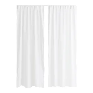 Curtains H&M Home 2-pack Multiway Linen-blend, 2 pieces, white