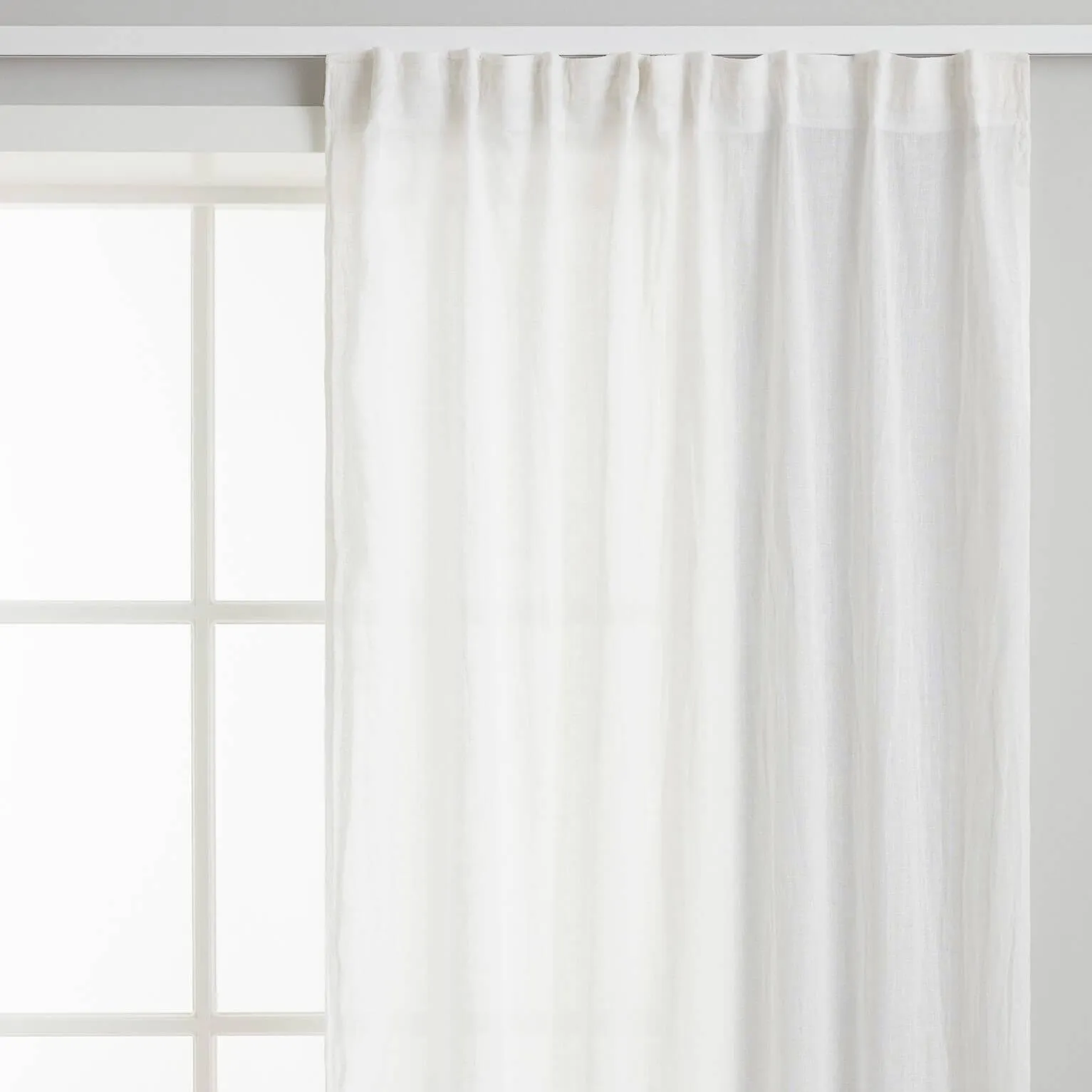 Curtains H&M Home 2-pack Multiway Linen-blend, 2 pieces, white