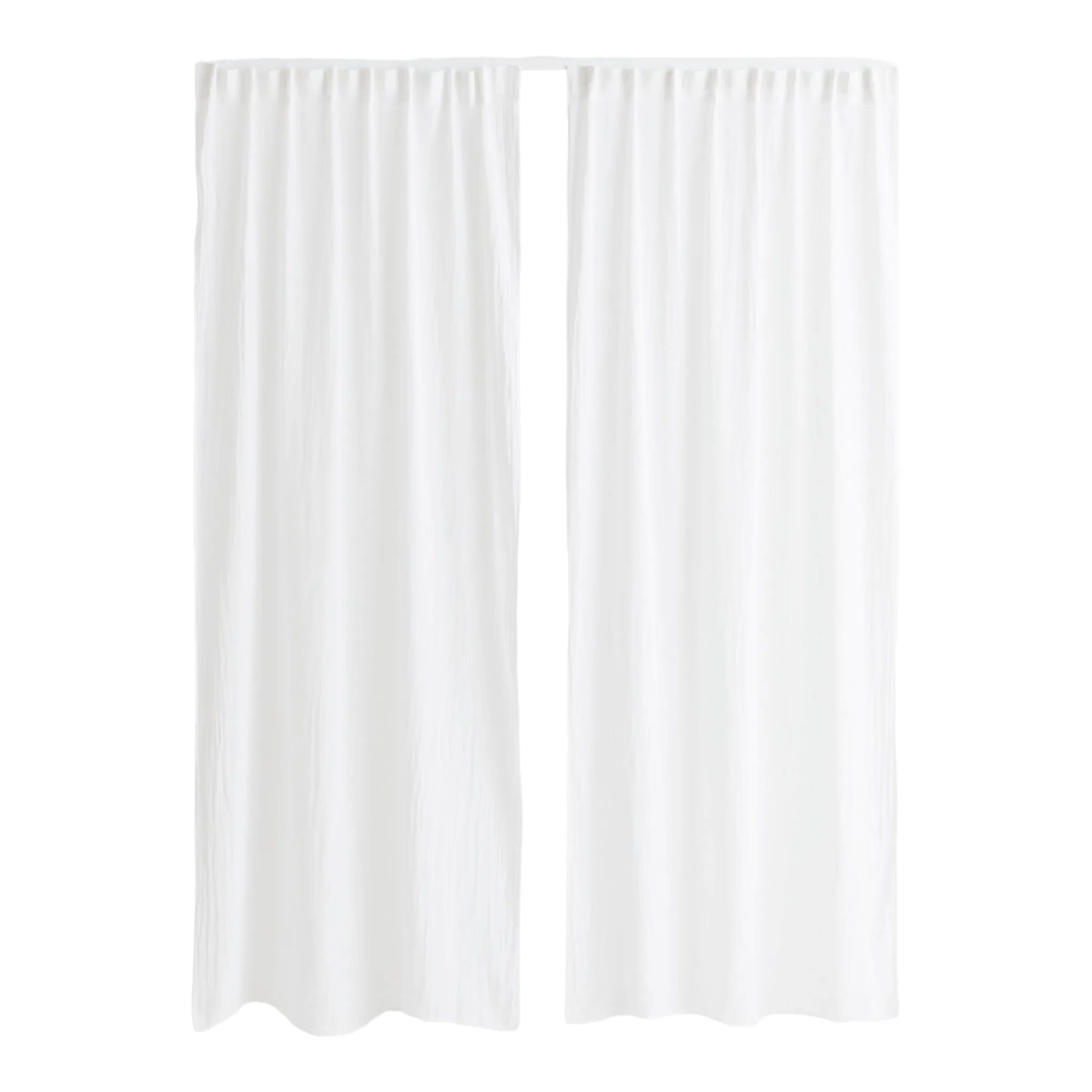 Curtains H&M Home 2-pack Multiway Linen-blend, 2 pieces, white