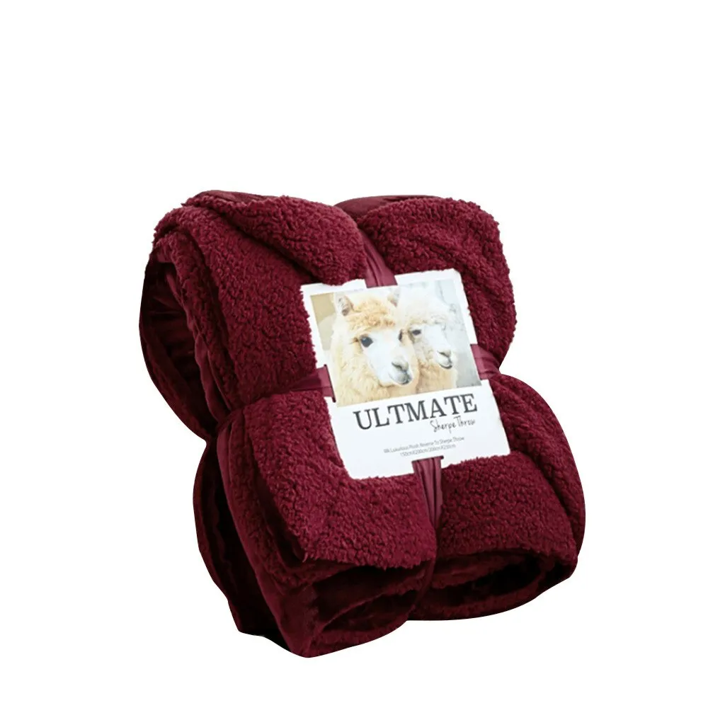 Double Thick Flannel Fleece Breathable Soft Warm Blanket