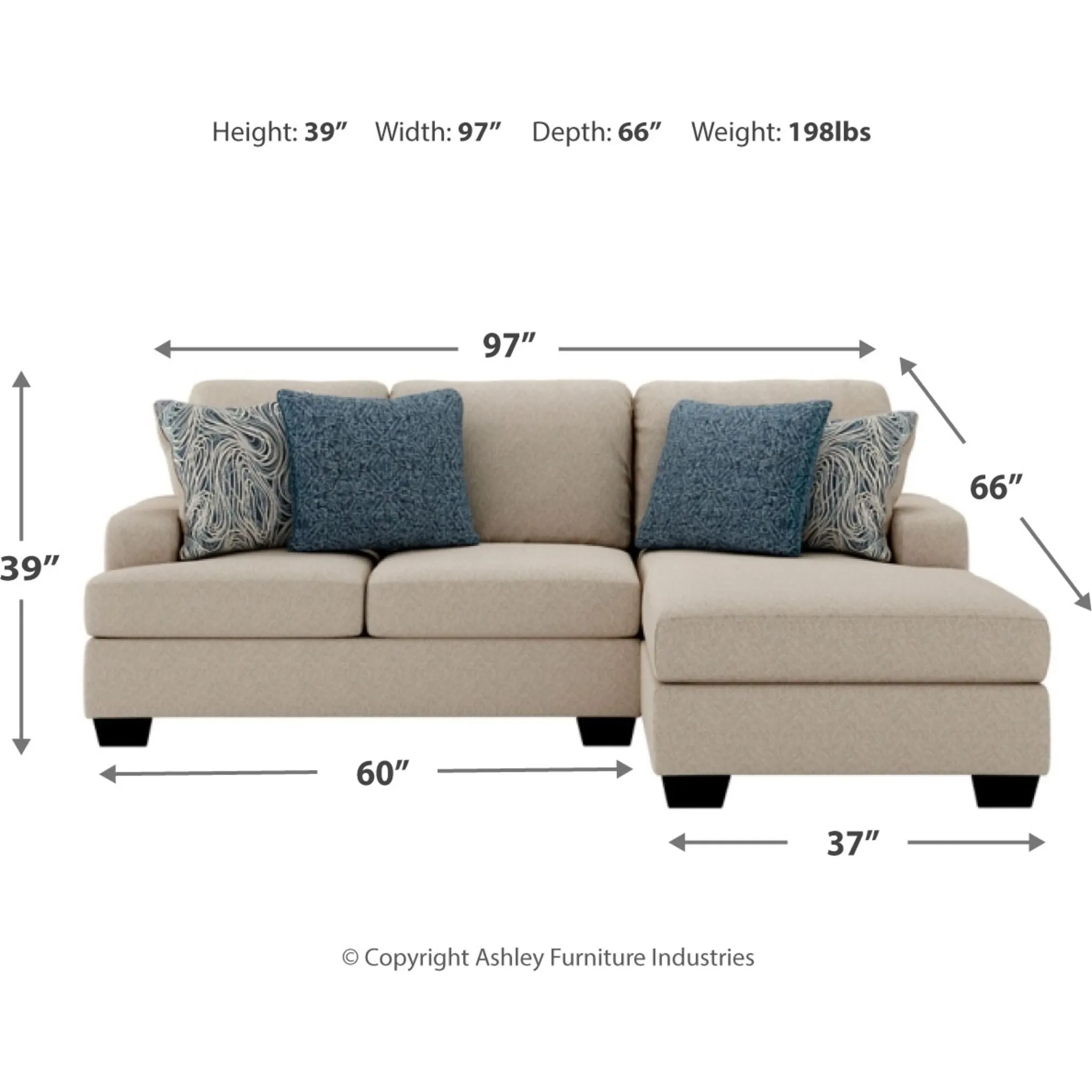 Enola-EXCLUSIVE 2 Piece Sofa Chaise