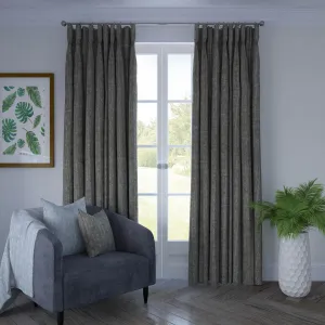 Eternity Grey Chenille Curtains