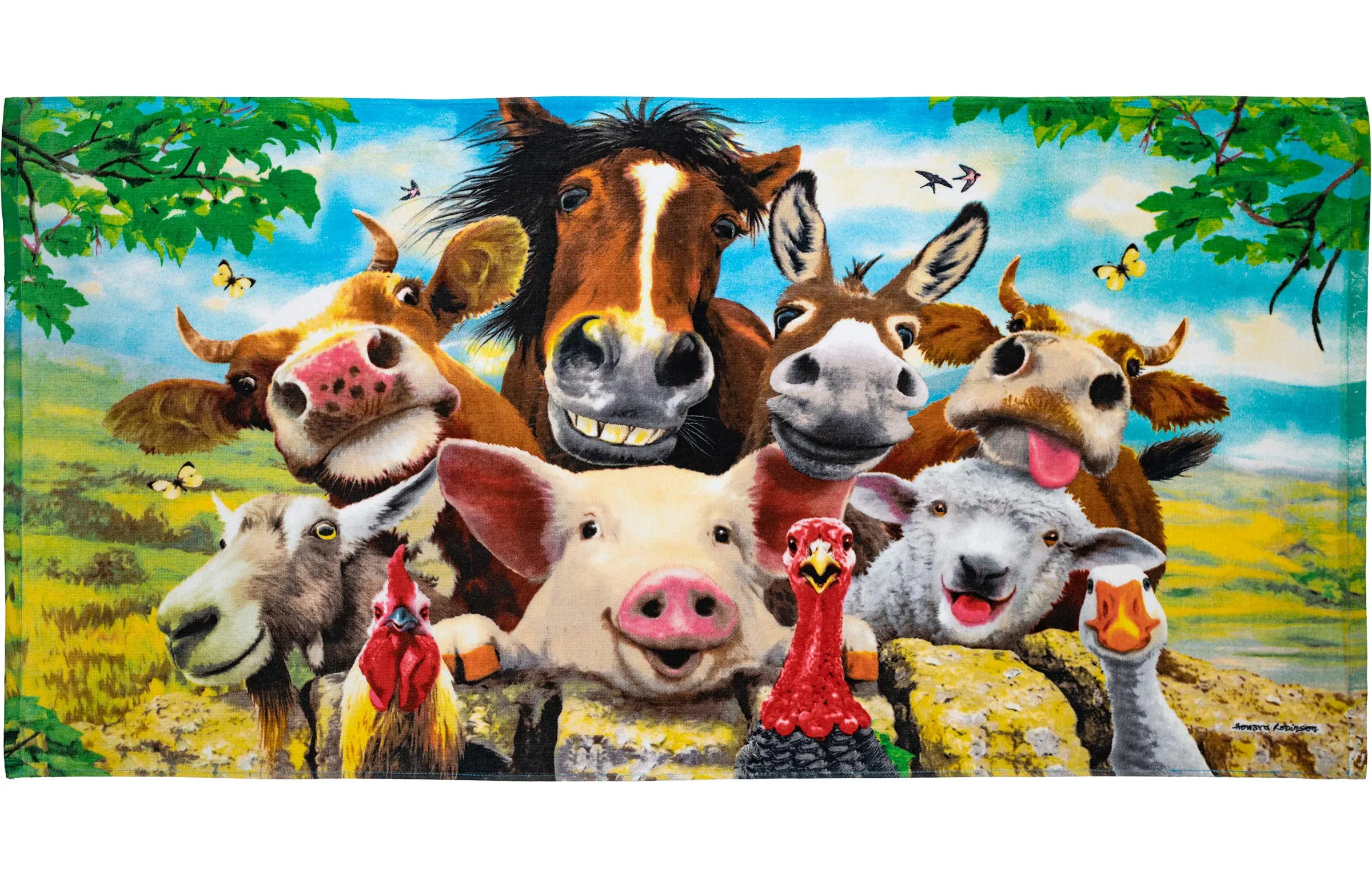 Farm Animals Super Soft Plush Cotton Beach Bath Pool