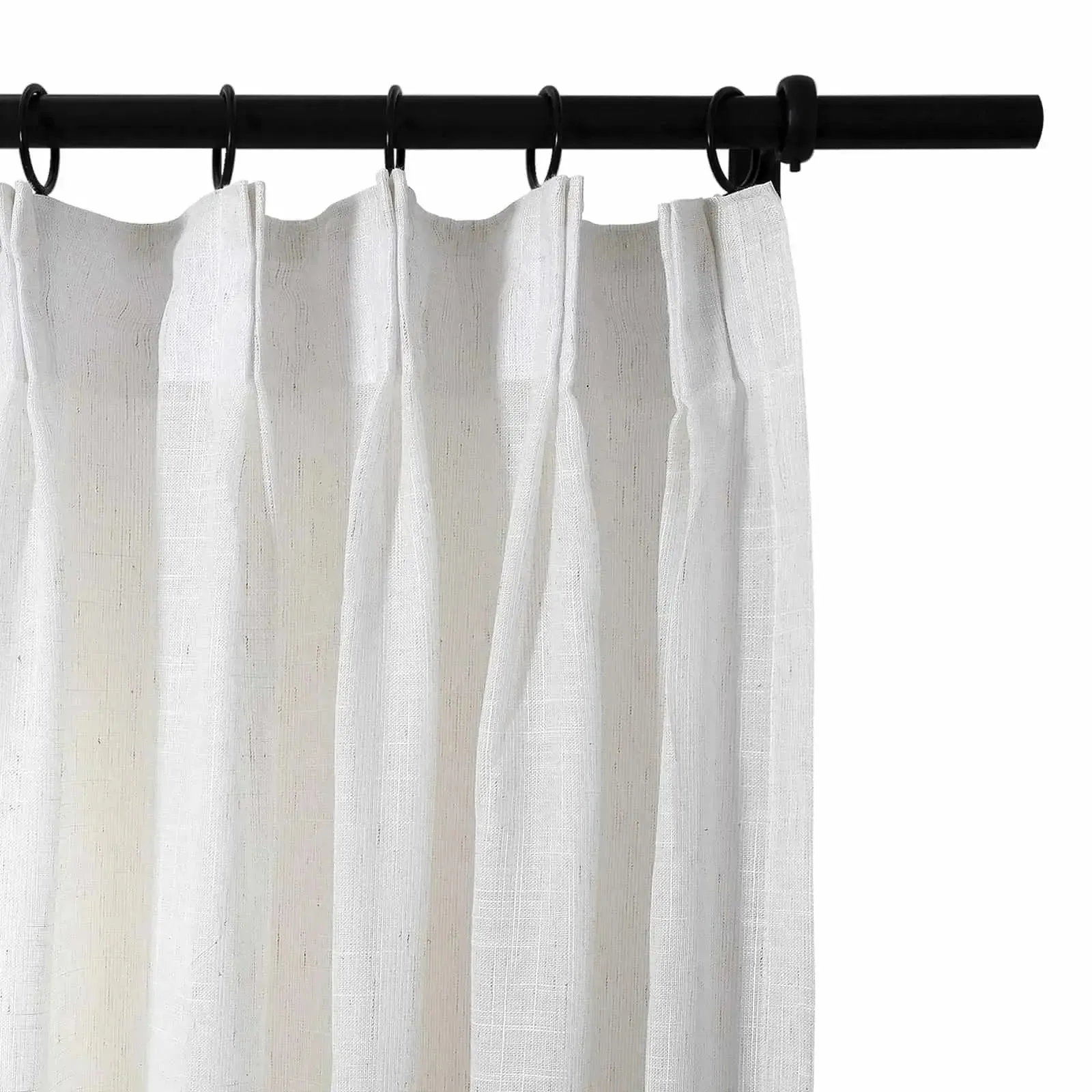 Flynn Airy Lightweight Sheer Curtain Pleated