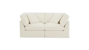 Get Together™ 2-Piece Modular Sofa, Standard, Cream Linen