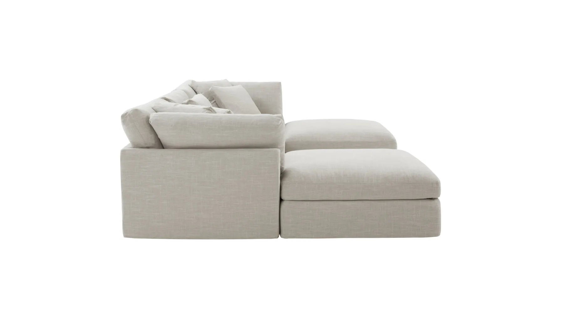 Get Together™ 5-Piece Modular U-Shaped Sectional, Large, Light Pebble