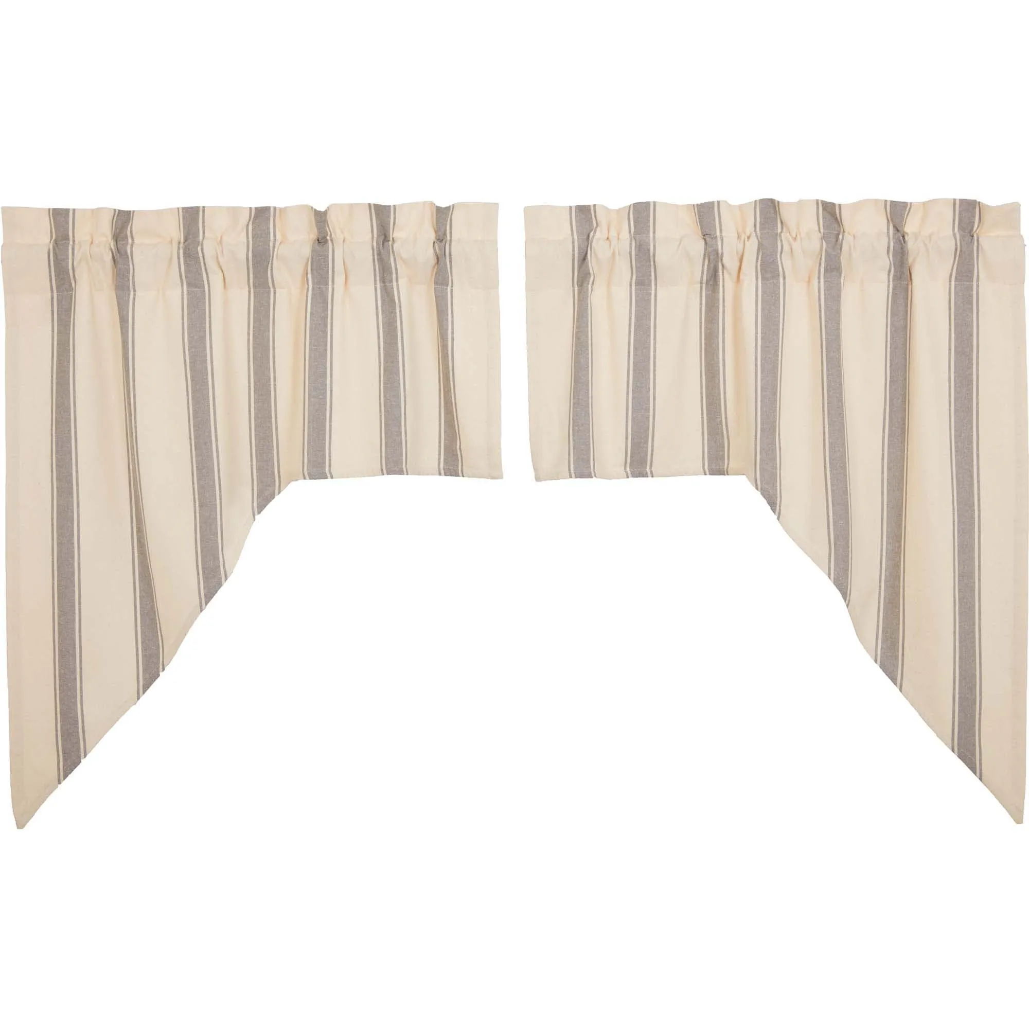 Grace Grain Sack Stripe Swag Set of 2