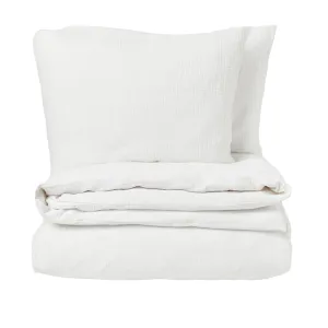 H&M Home Muslin double bed linen set, white