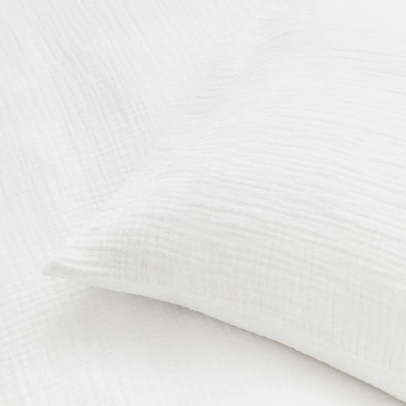 H&M Home Muslin double bed linen set, white