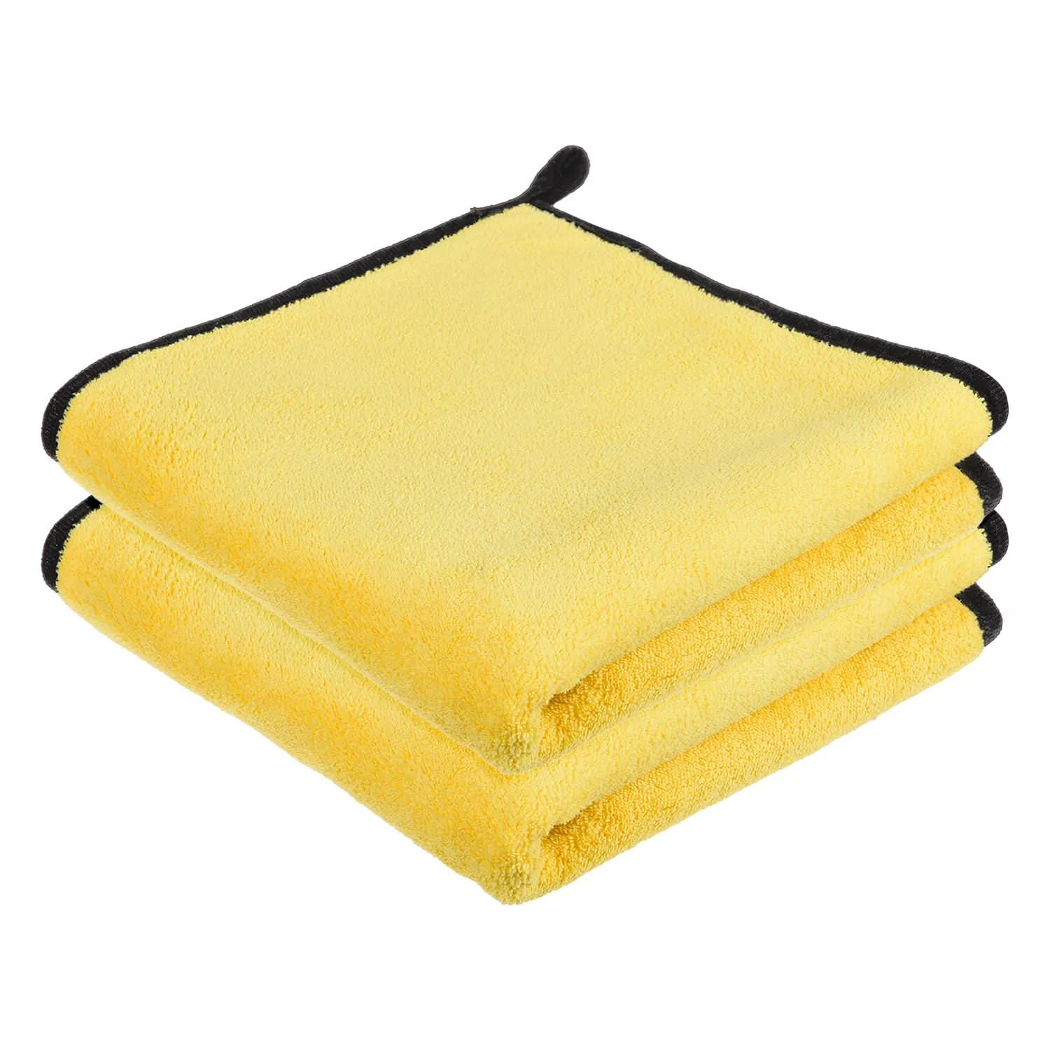 Heart Home Cleaning Towel | Reusable Cleaning Cloths for Kitchen | Duster Towel for Home Cleaning | 400 GSM Cleaning Cloth Towel with Hanging Loop | 40x60 | Pack of 2 | Yellow