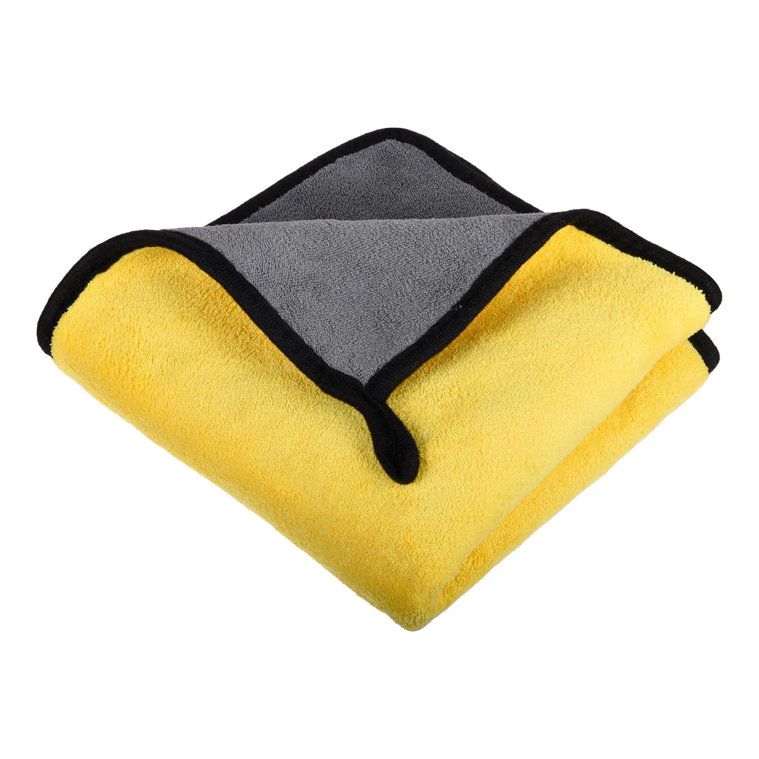 Heart Home Cleaning Towel | Reusable Cleaning Cloths for Kitchen | Duster Towel for Home Cleaning | 400 GSM Cleaning Cloth Towel with Hanging Loop | 40x60 | Pack of 2 | Yellow