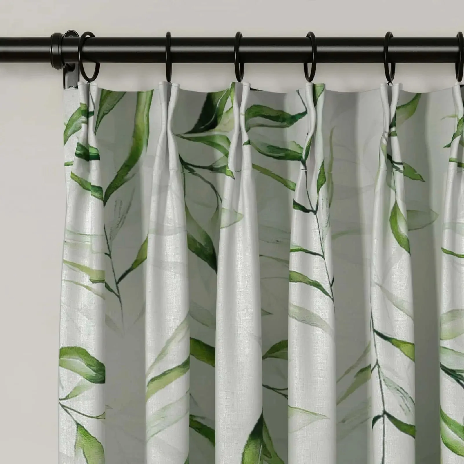 Holly Floral Pattern Boho Style Curtain Pleated