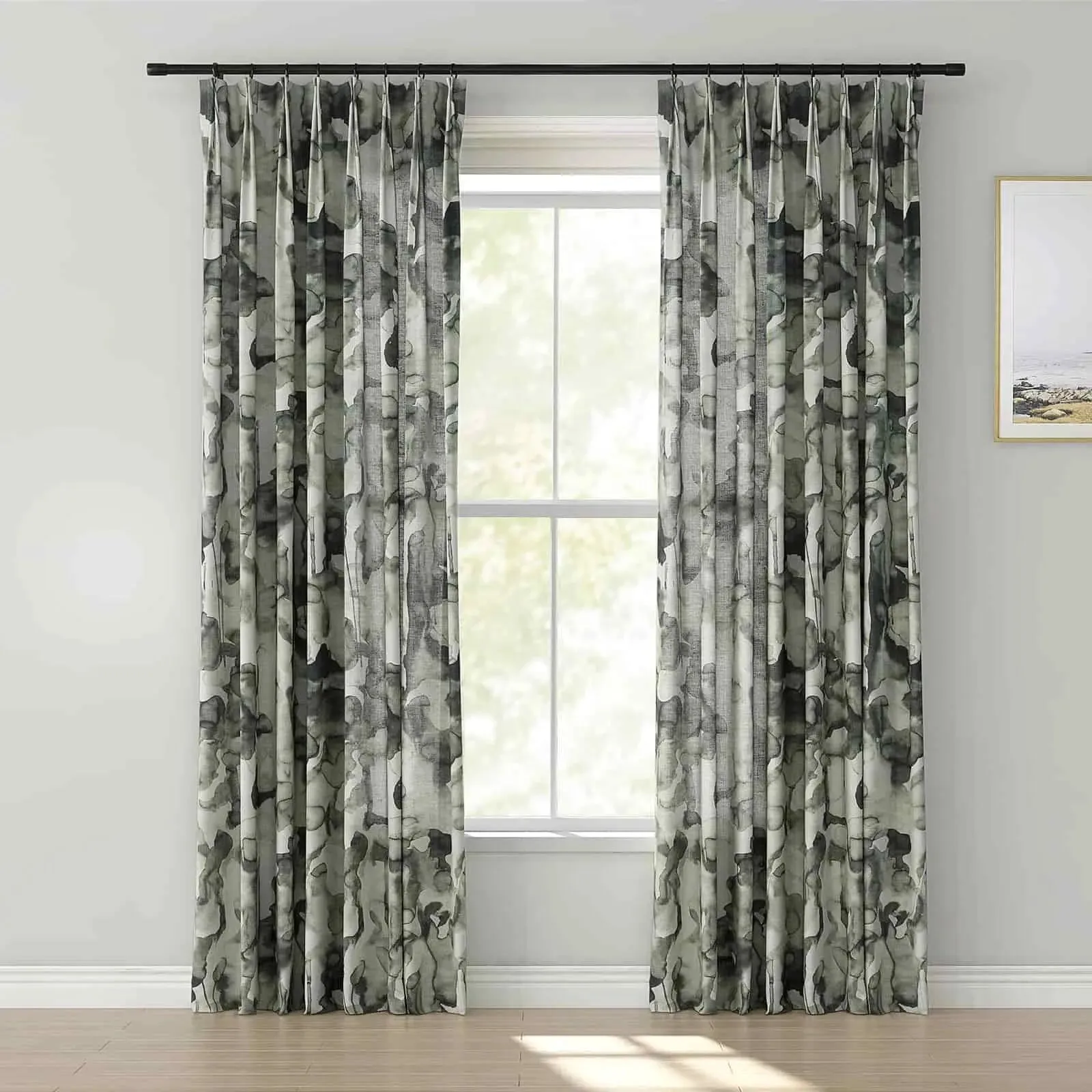 Holly Floral Pattern Boho Style Curtain Pleated