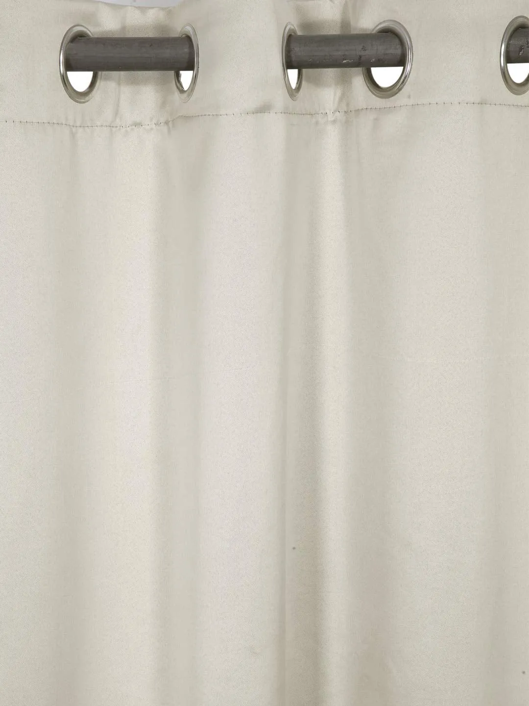 Home Sizzler 1 Piece 100% Blackout Eyelet Polyester Window Curtain, 5ft, Cream