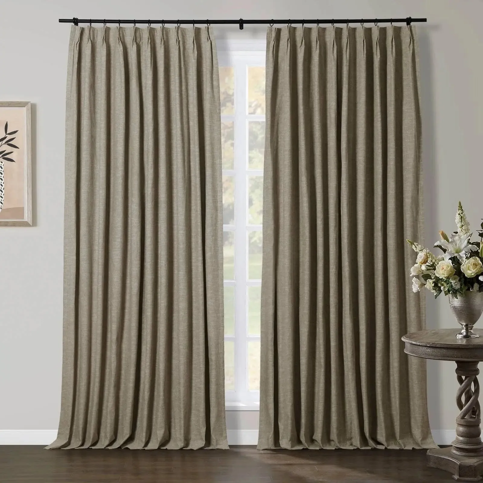 Jawara Luxury Linen Cotton Curtain Pleated