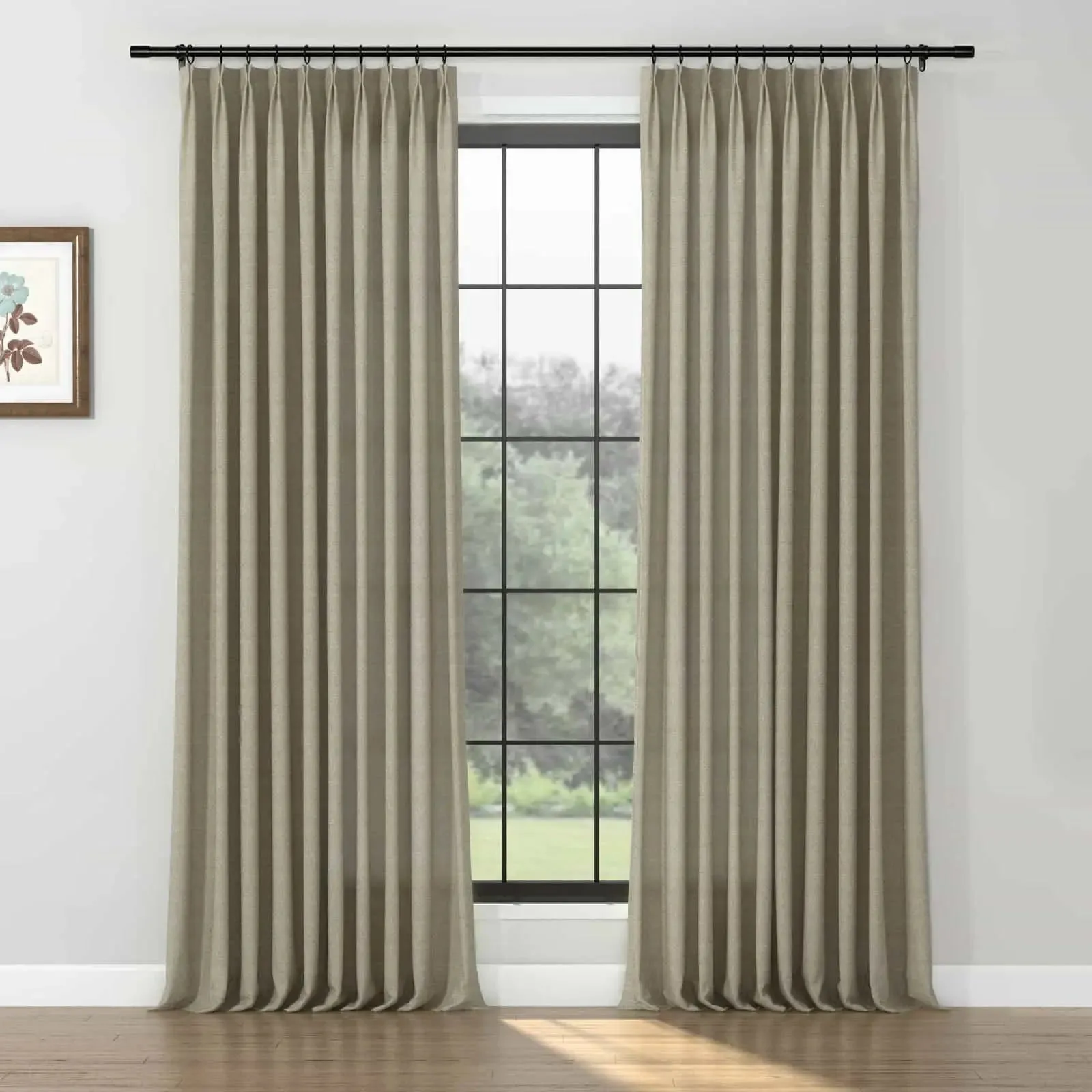 Karin Pure Wool Curtain Pleated