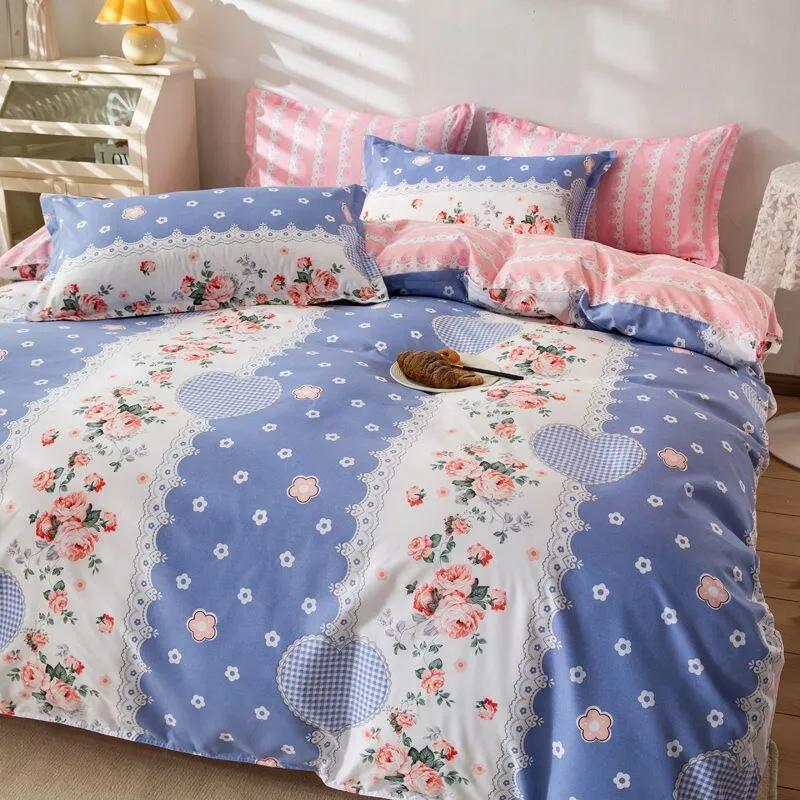 Kawaii Sheets and Pillowcases Quilt Bedding Set