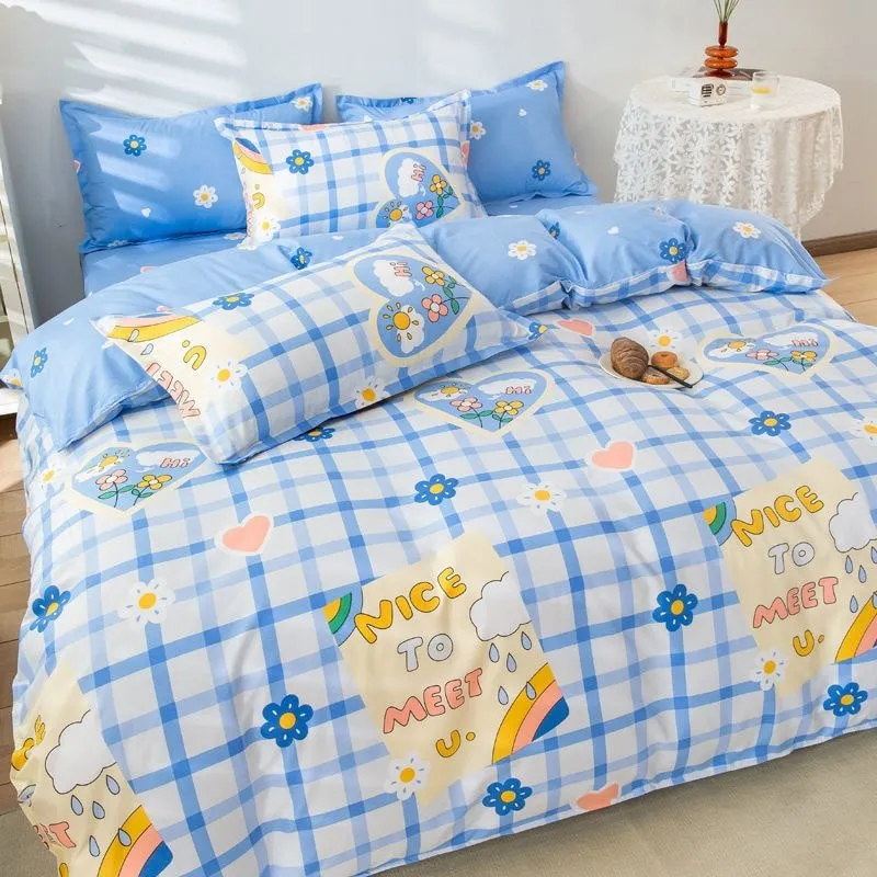 Kawaii Sheets and Pillowcases Quilt Bedding Set