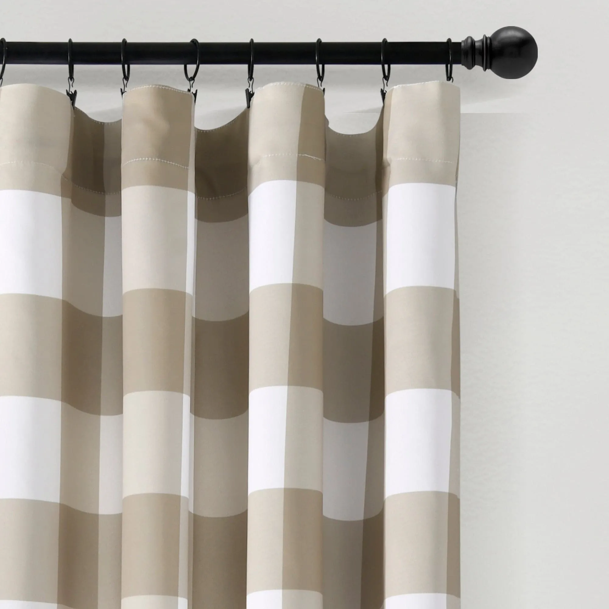 Kelly Checker Light Filtering Window Curtain Panel Set