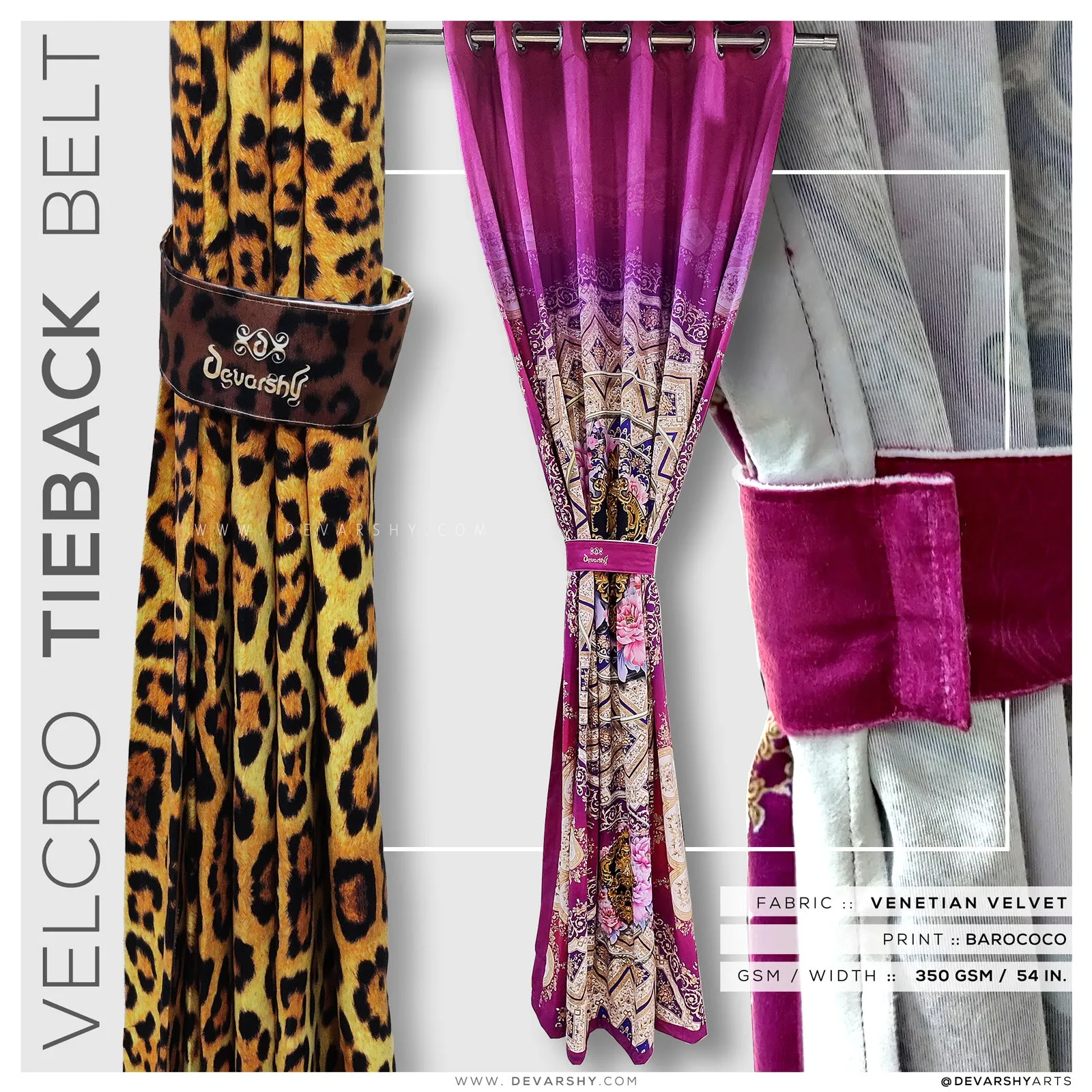 Leopard Skin Print PREMIUM Curtain Panel. Available on 12 Fabrics. Heavy & Sheer. Made to Order. 100166